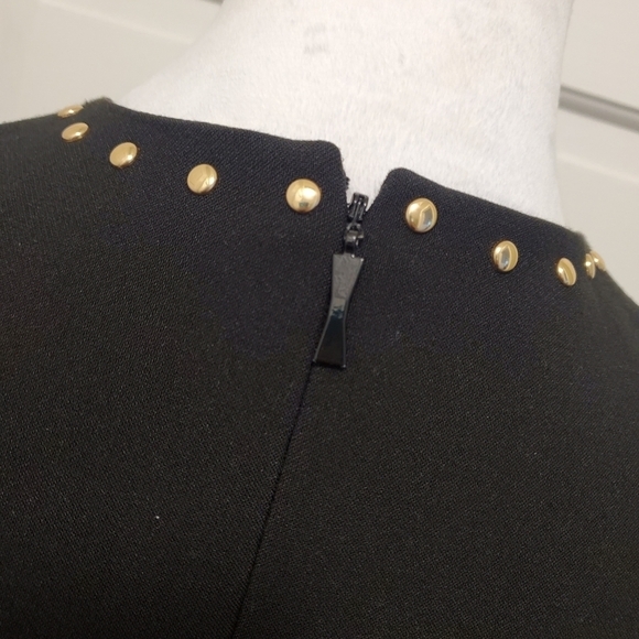 EC Kate Spade New York Studded Crepe Cocktail Party Dress Size 2, Black - Picture 6 of 11